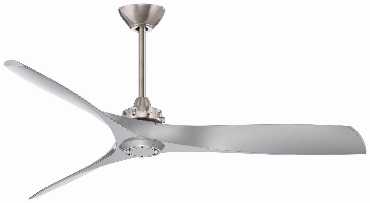 Aviation 60"Ceiling Fan Brushed Nickel W/ Silver compact medium fans for desks and counters