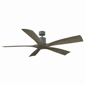 Aviator 5 54"Ceiling Fan Graphite/Weathered Gray weatherproof fans for outdoor environments