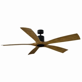 Aviator 5 54"Ceiling Fan Matte Black/Distressed Koa portable medium fans with handle design