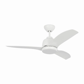 Avila 44"Ceiling Fan Matte White outdoor exterior fans for patio cooling