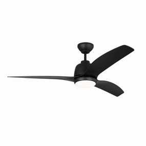 Avila 54"Ceiling Fan Midnight Black weatherproof fans for outdoor environments