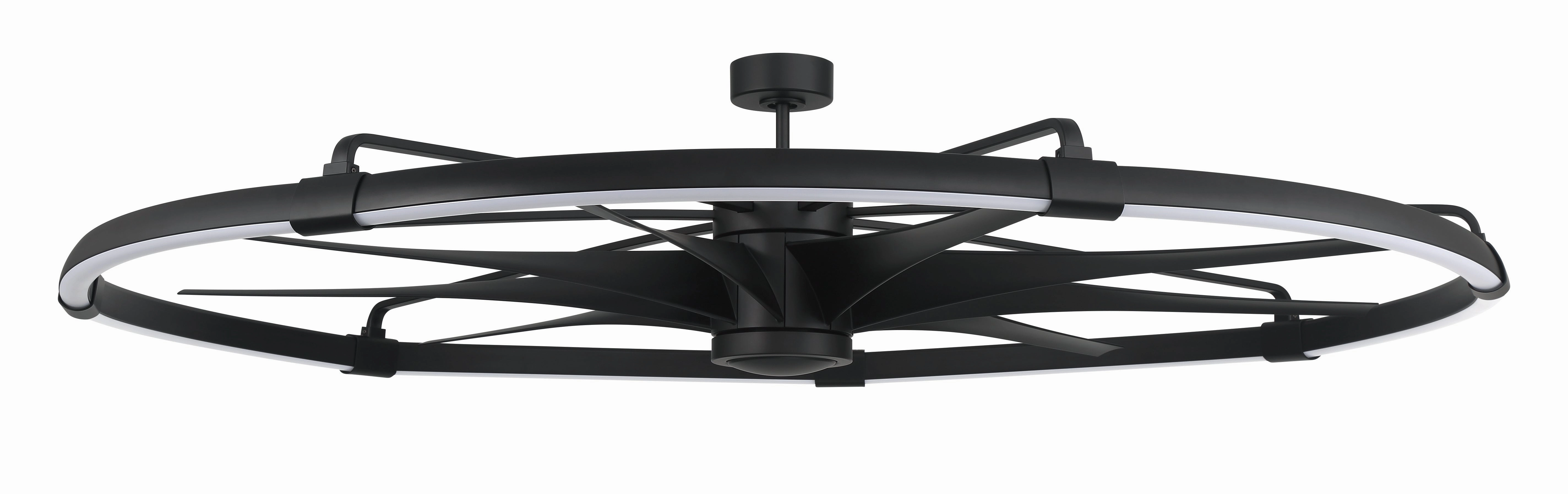 Axel 80"Ceiling Fan Flat Black quiet medium fans for living room use