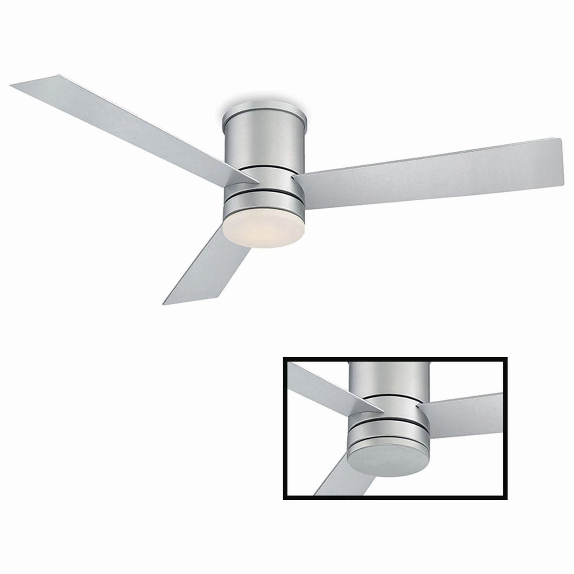 Axis Indoor/Outdoor 3-Blade 52" Smart Flush Mount Ceiling Fan with LED Light Kit and Remote Control