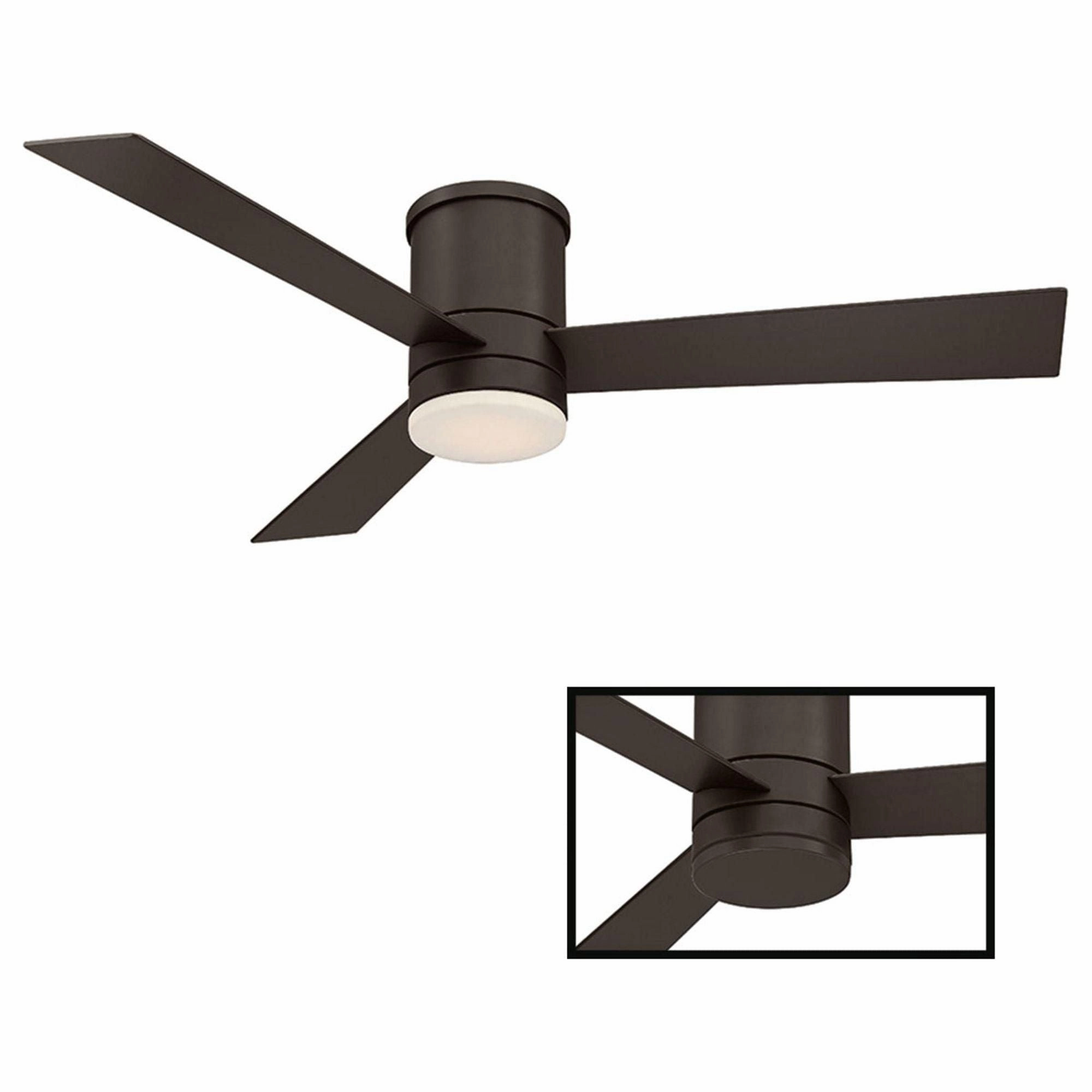Axis Indoor/Outdoor 3-Blade 52" Smart Flush Mount Ceiling Fan with LED Light Kit and Remote Control