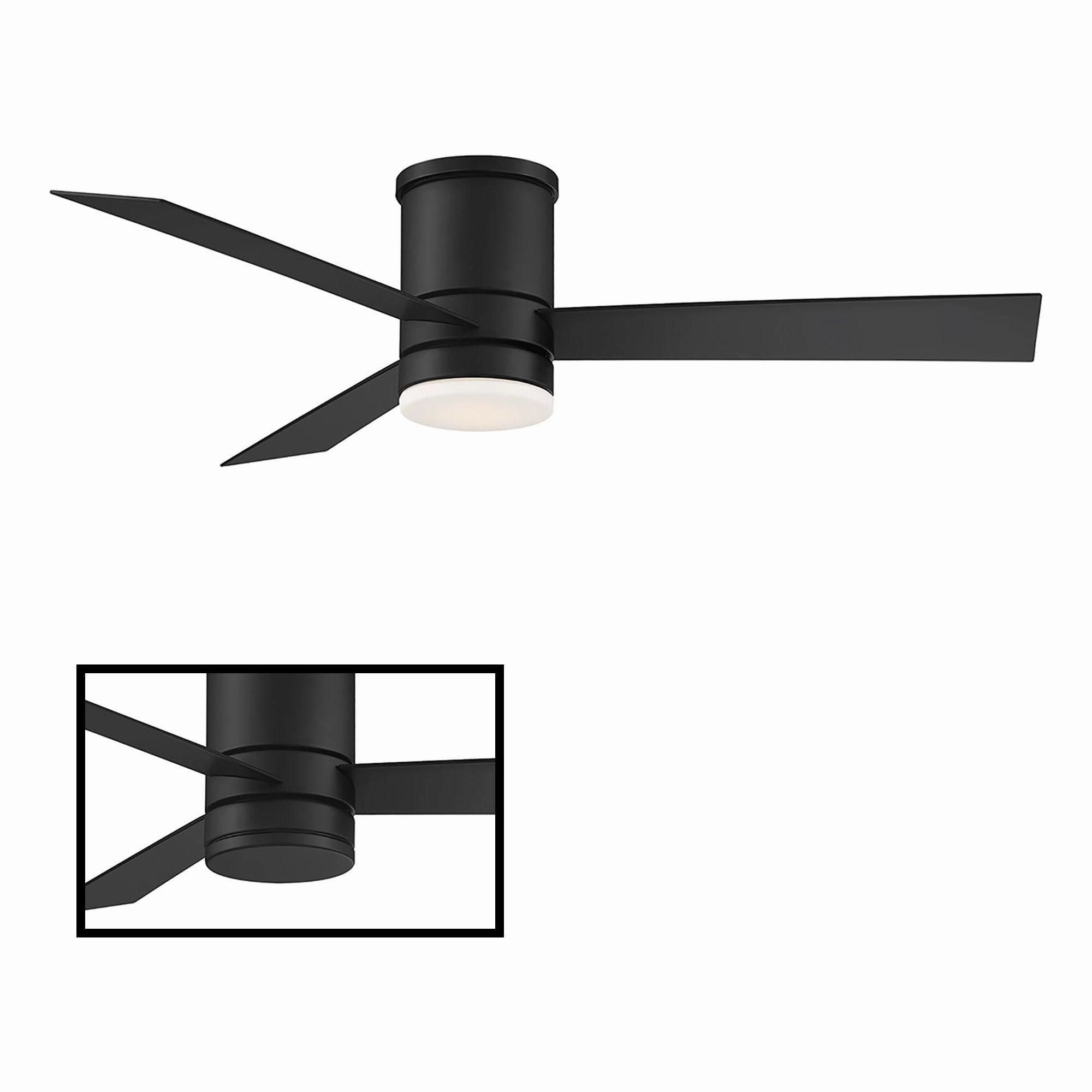 Axis Indoor/Outdoor 3-Blade 52" Smart Flush Mount Ceiling Fan with LED Light Kit and Remote Control