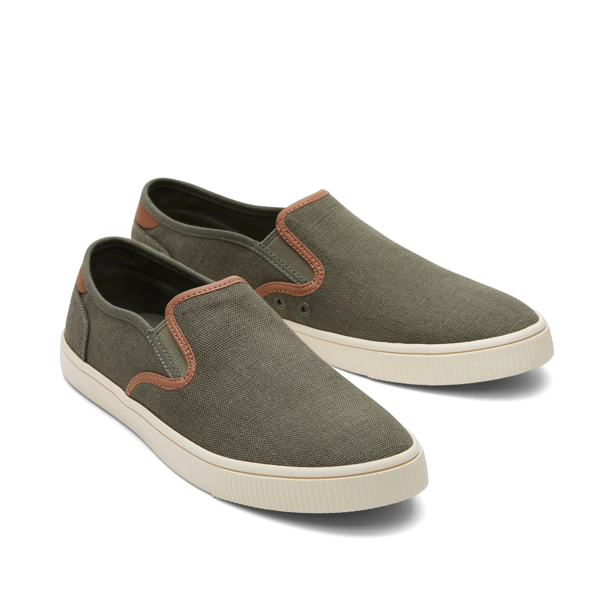 Baja Olive Heritage Canvas Slip On Sneaker