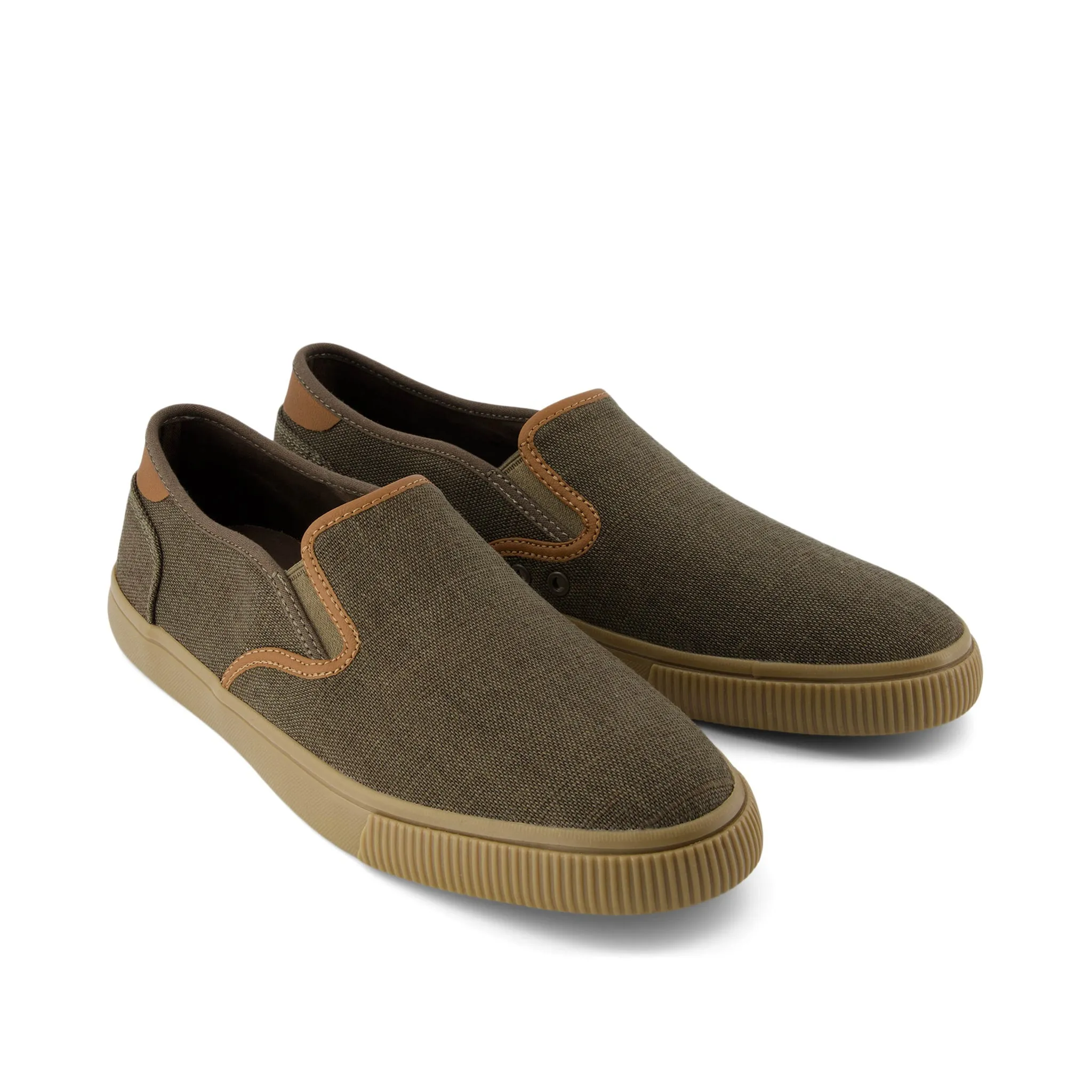 Baja Olive Heritage Canvas Slip On Sneaker