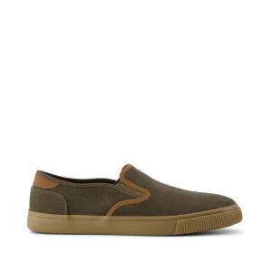 Baja Olive Heritage Canvas Slip On Sneaker