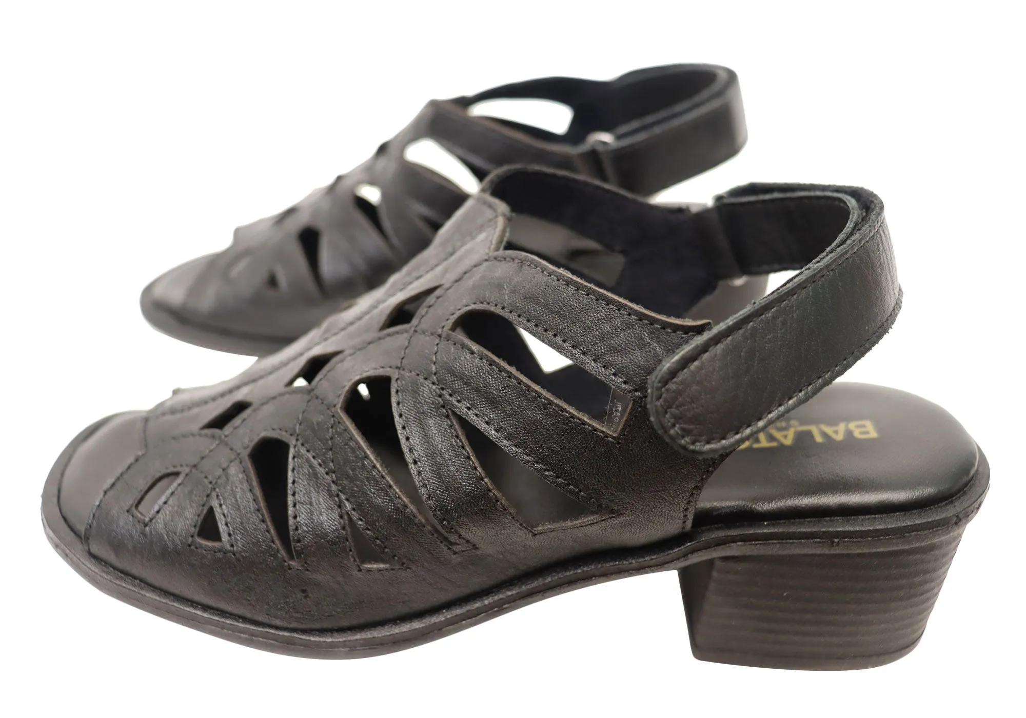 Balatore Cello Womens Comfortable Brazilian Leather Low Heel Sandals Balatore Shoes