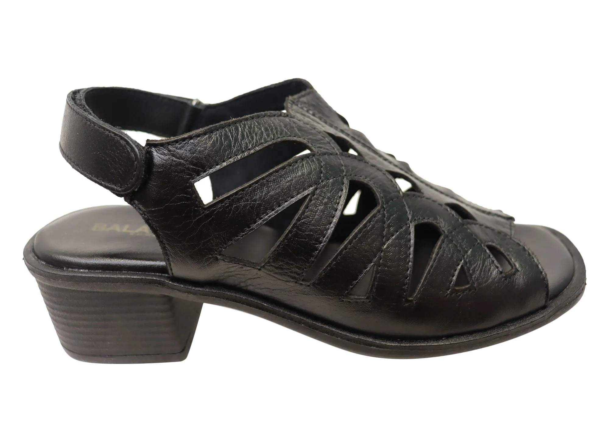 Balatore Cello Womens Comfortable Brazilian Leather Low Heel Sandals Balatore Shoes