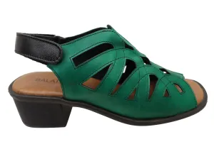 Balatore Cello Womens Comfortable Brazilian Leather Low Heel Sandals Balatore Shoes