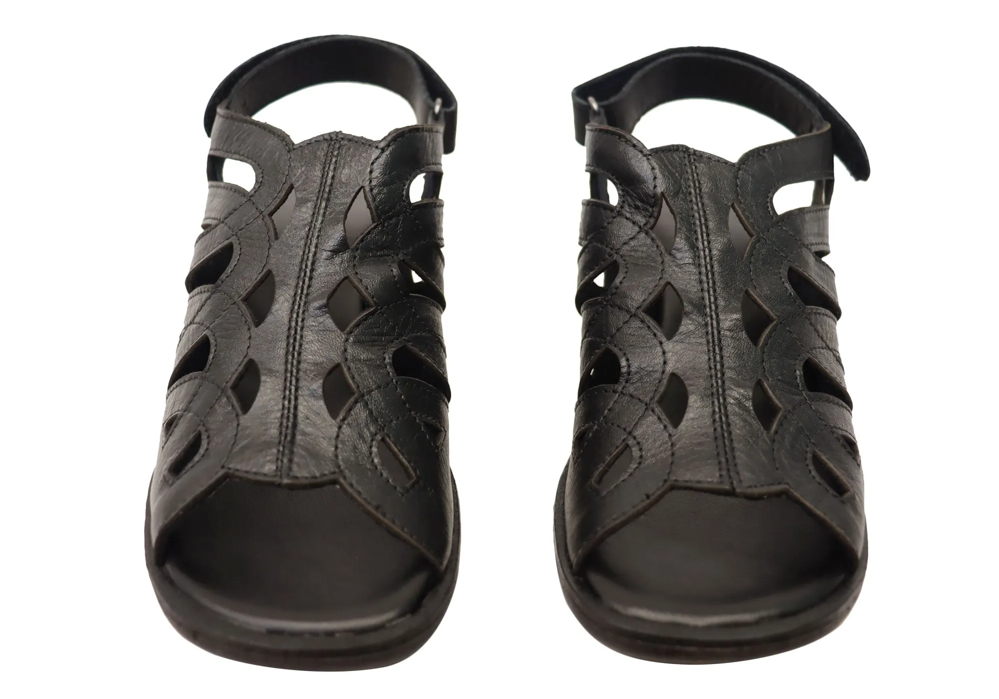Balatore Cello Womens Comfortable Brazilian Leather Low Heel Sandals Balatore Shoes