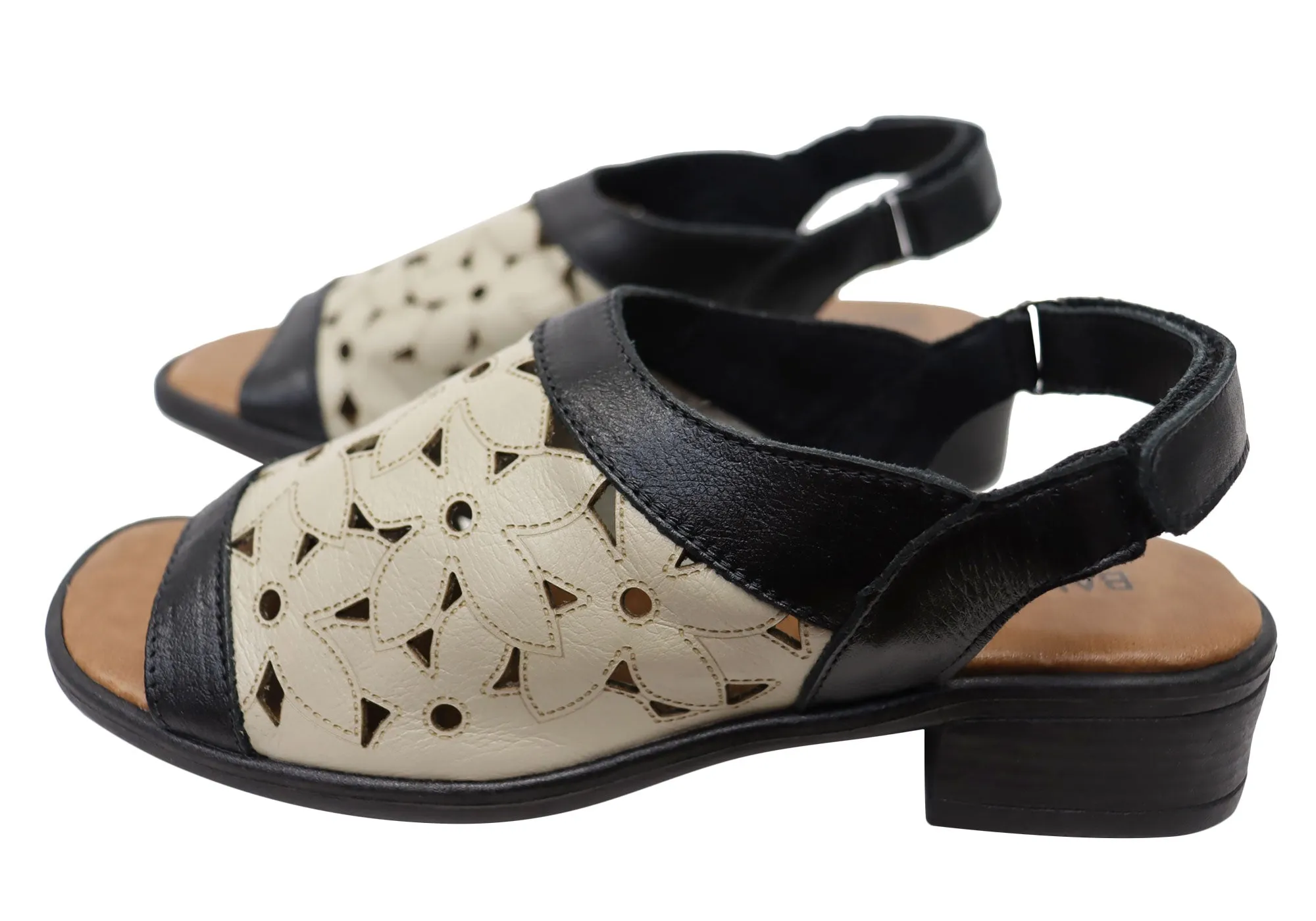 Balatore Rosie Womens Comfortable Brazilian Leather Low Heel Sandals Balatore Shoes