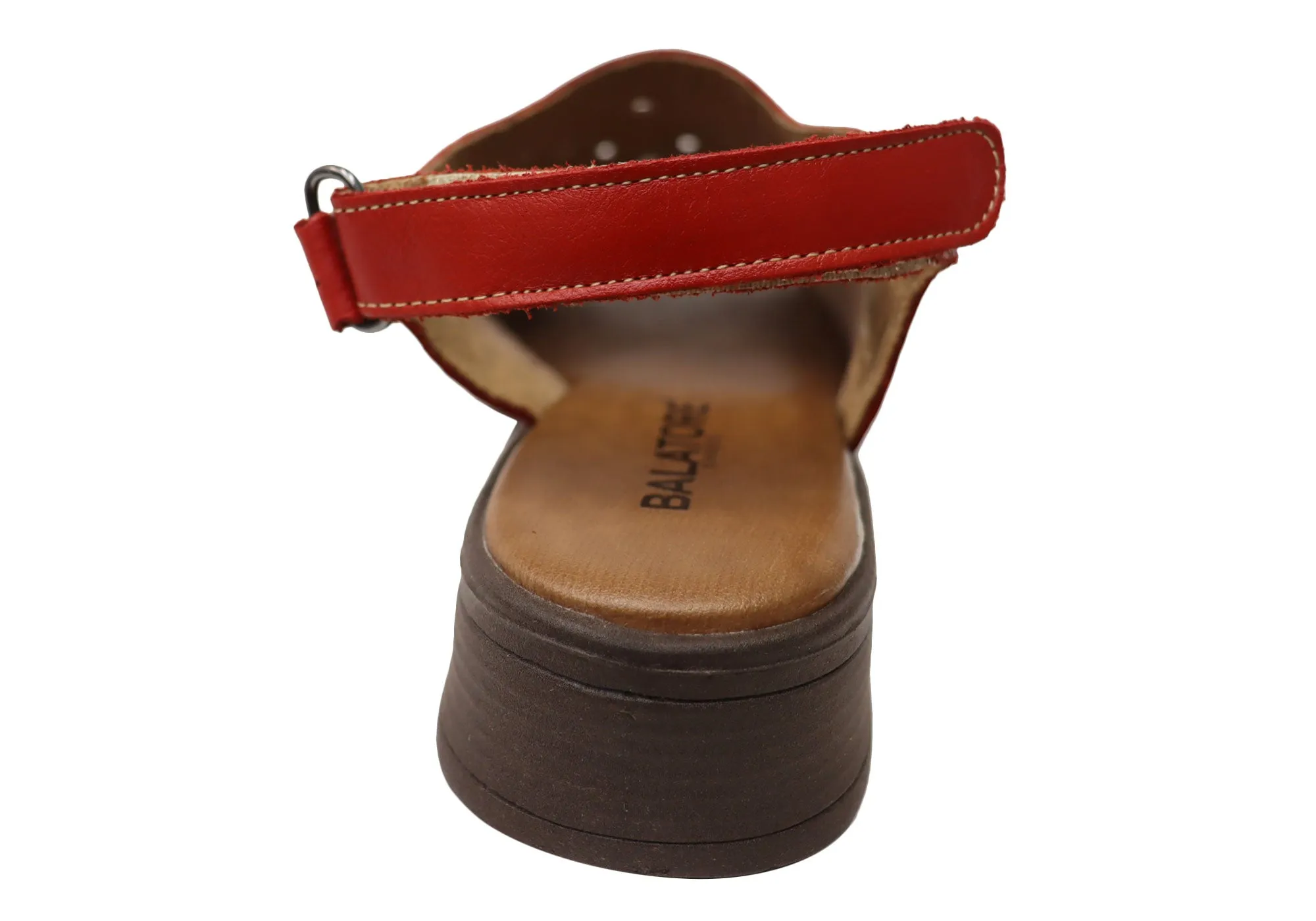 Balatore Rosie Womens Comfortable Brazilian Leather Low Heel Sandals Balatore Shoes