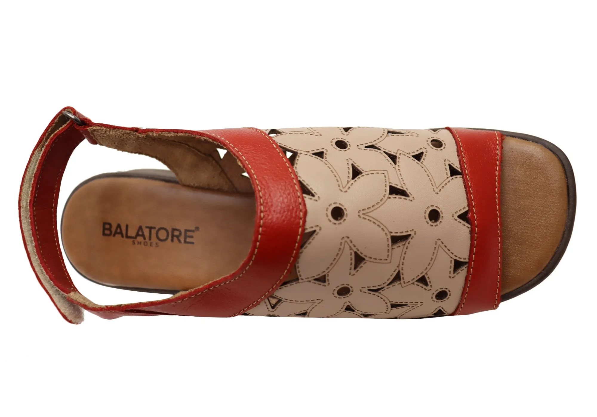 Balatore Rosie Womens Comfortable Brazilian Leather Low Heel Sandals Balatore Shoes