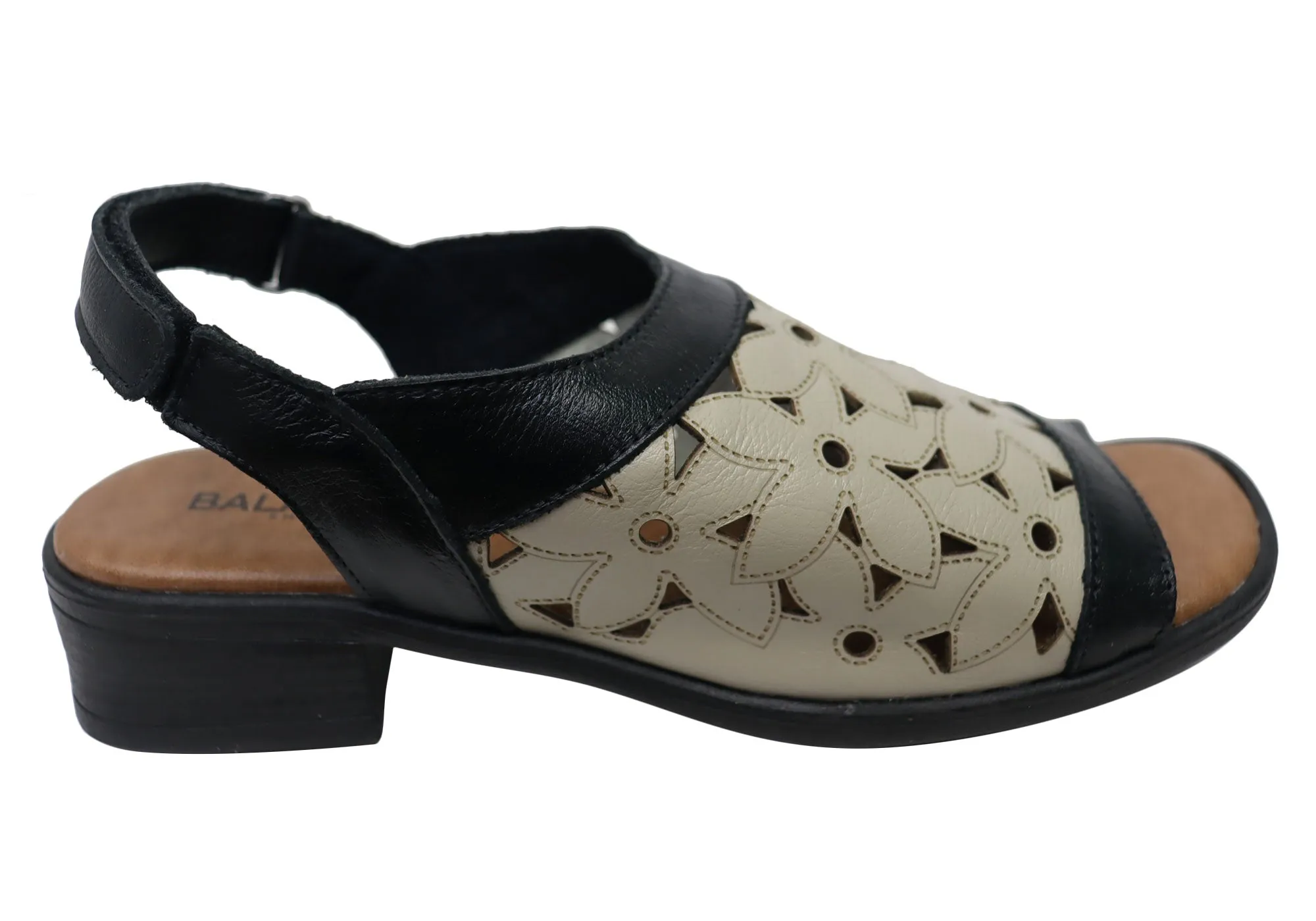 Balatore Rosie Womens Comfortable Brazilian Leather Low Heel Sandals Balatore Shoes