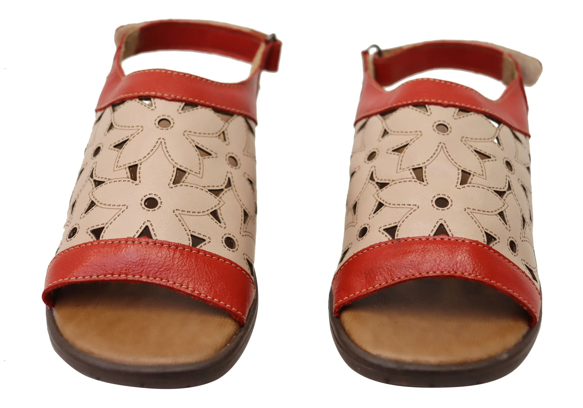 Balatore Rosie Womens Comfortable Brazilian Leather Low Heel Sandals Balatore Shoes