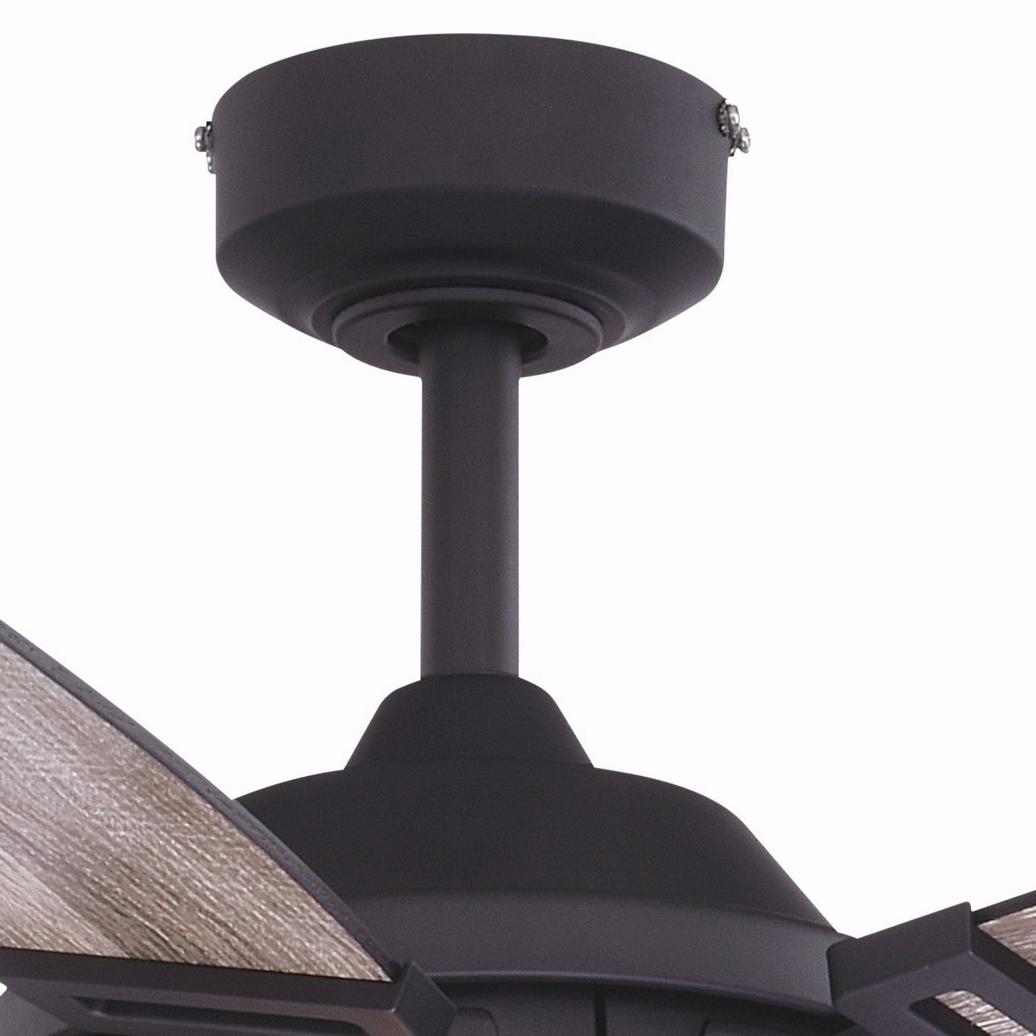 Barnes 54"Ceiling Fan Matte Black and Rustic Oak