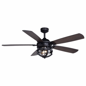 Barnes 54"Ceiling Fan Matte Black outdoor exterior fans for patio cooling