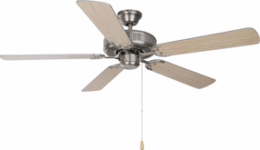 Basic-Max 52"Ceiling Fan Satin Nickel / Silver / Maple oscillating electric fans for full room circulation