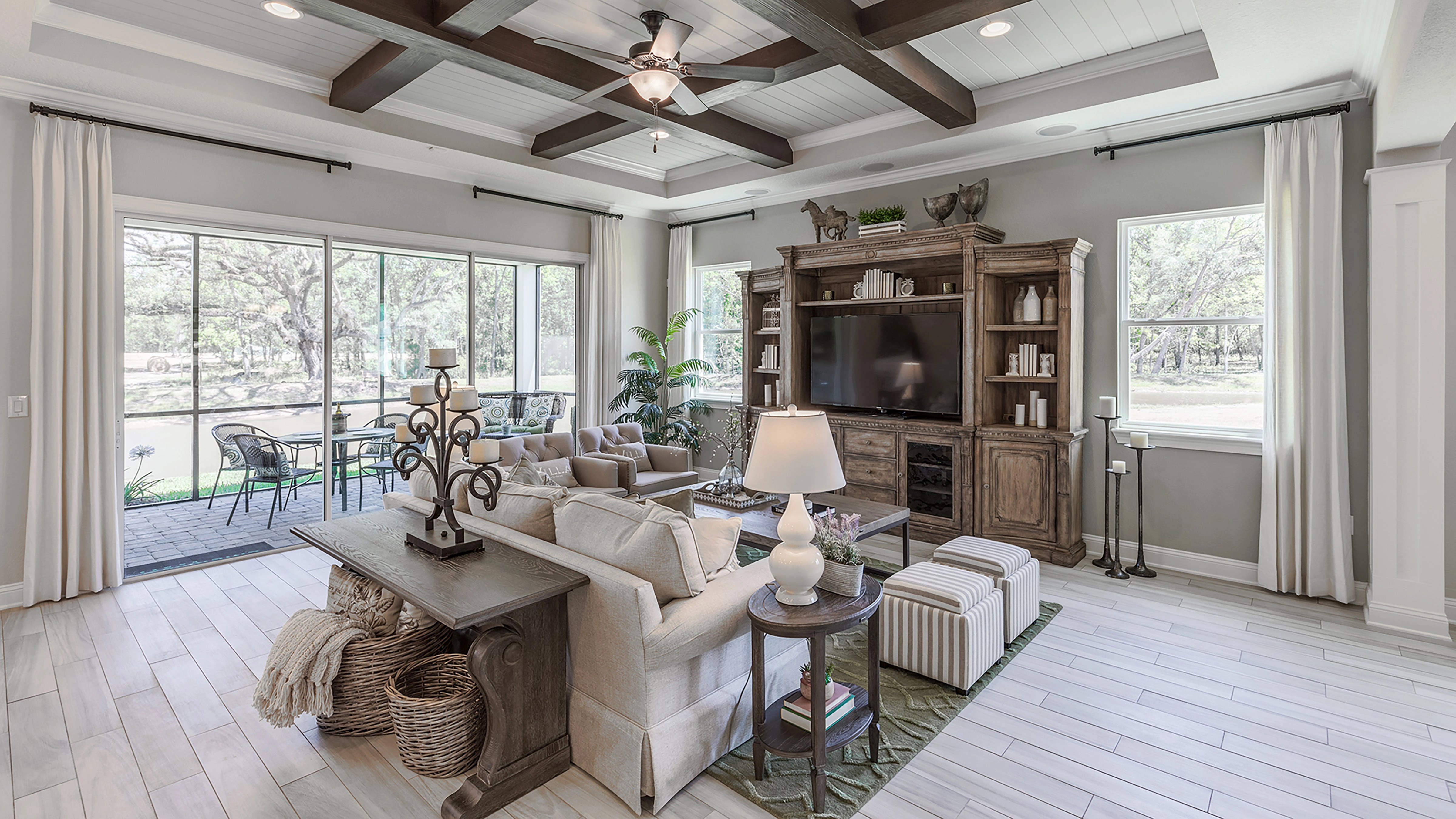 Basic-Max 52"Ceiling Fan Satin Nickel / Walnut / Pecan