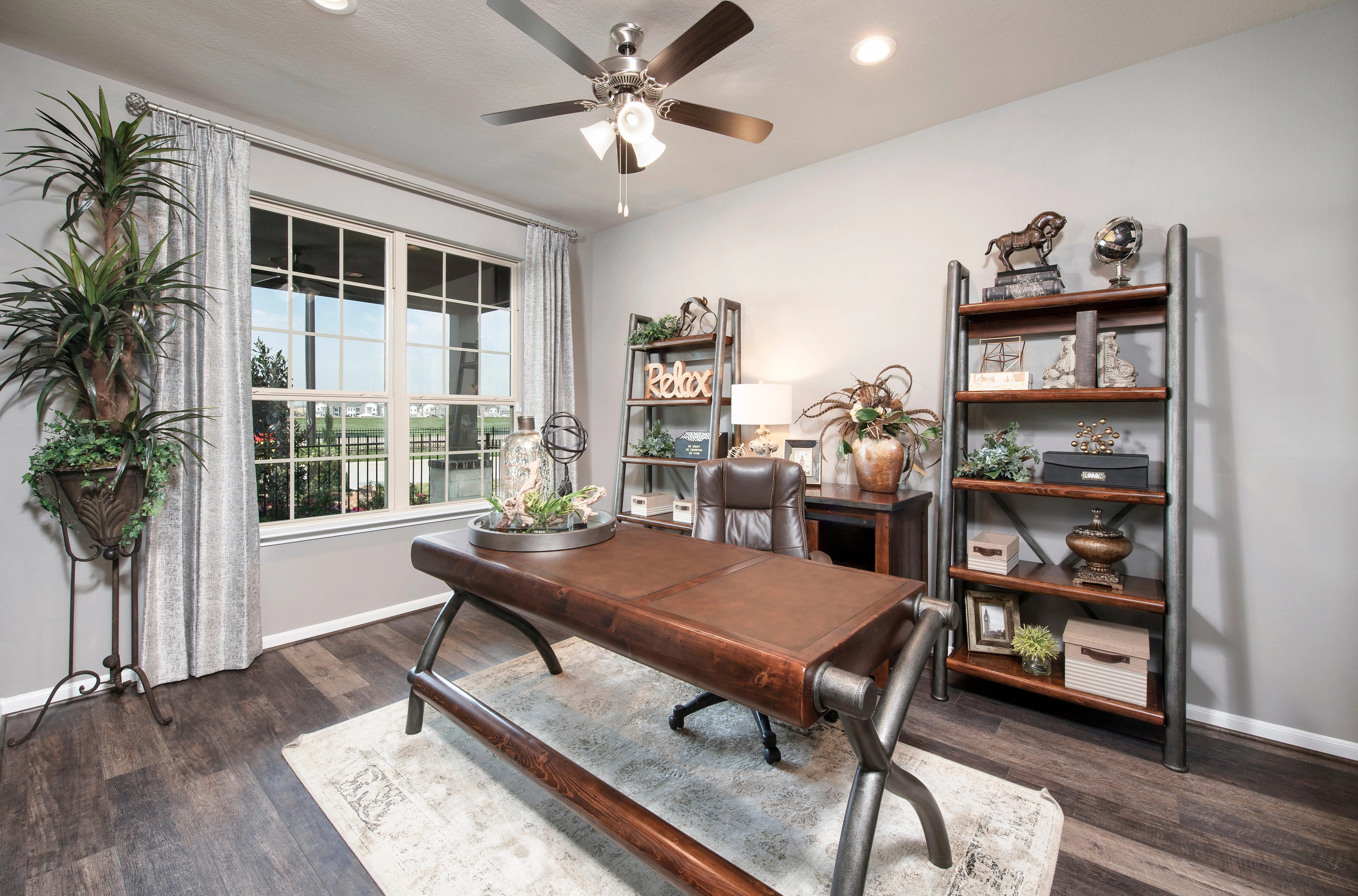 Basic-Max 52"Ceiling Fan Satin Nickel / Walnut / Pecan