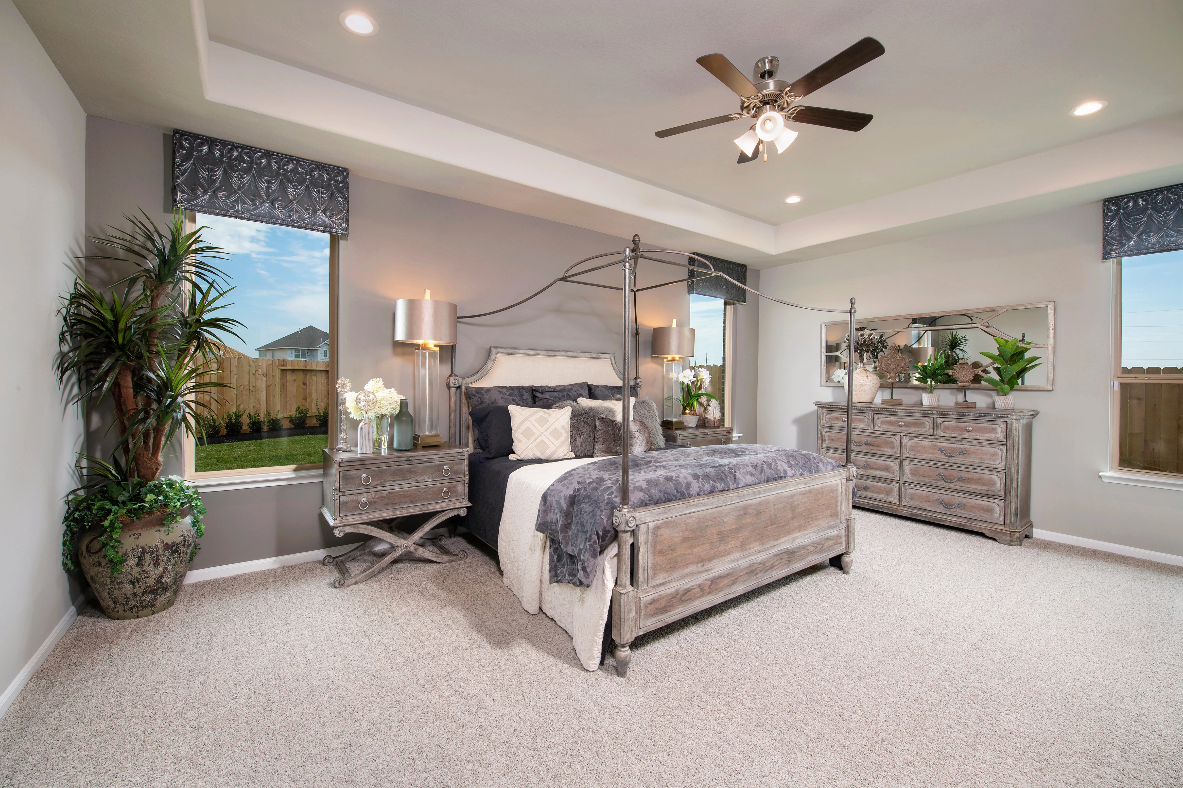 Basic-Max 52"Ceiling Fan Satin Nickel / Walnut / Pecan