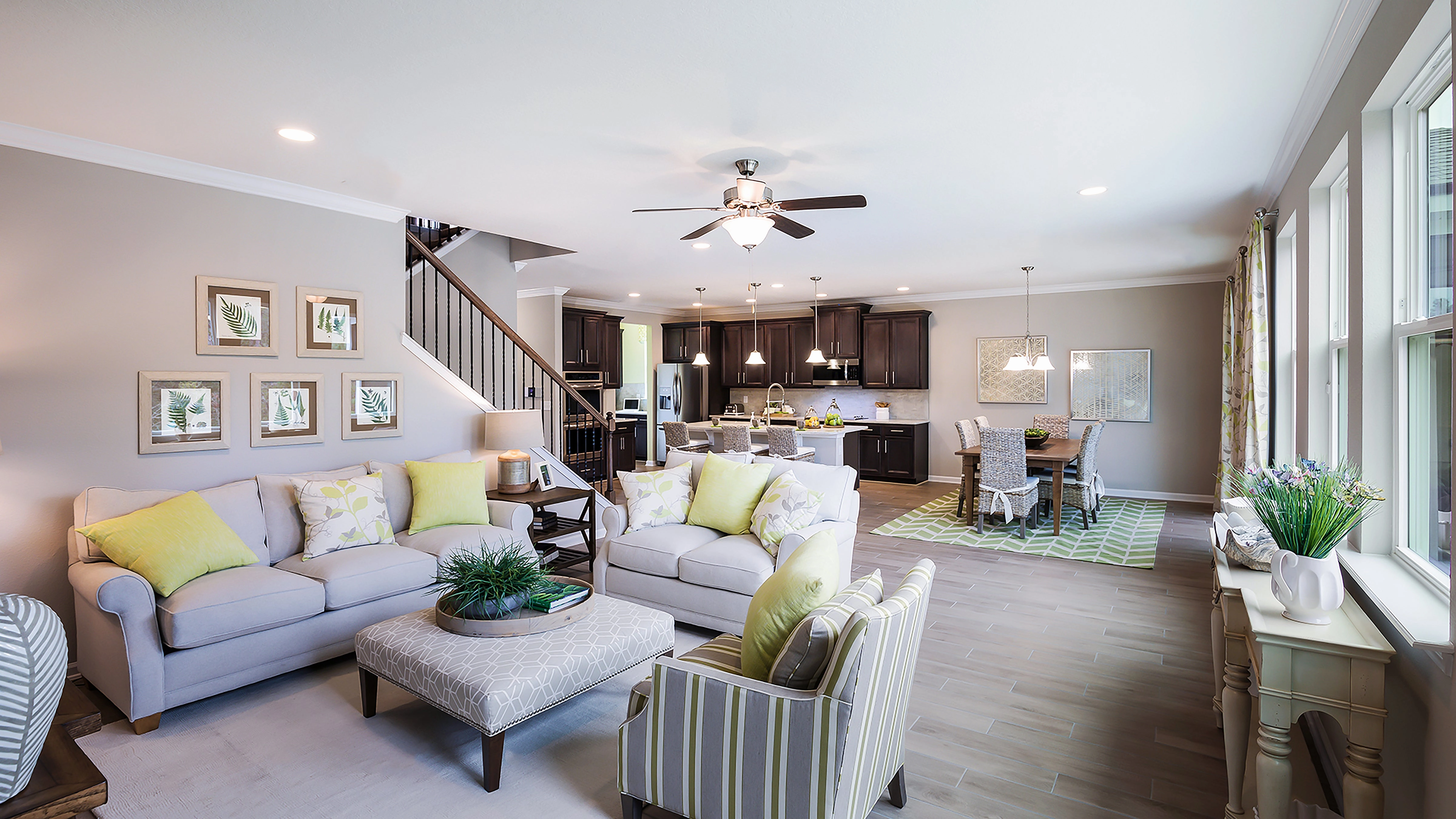 Basic-Max 52"Ceiling Fan Satin Nickel / Walnut / Pecan