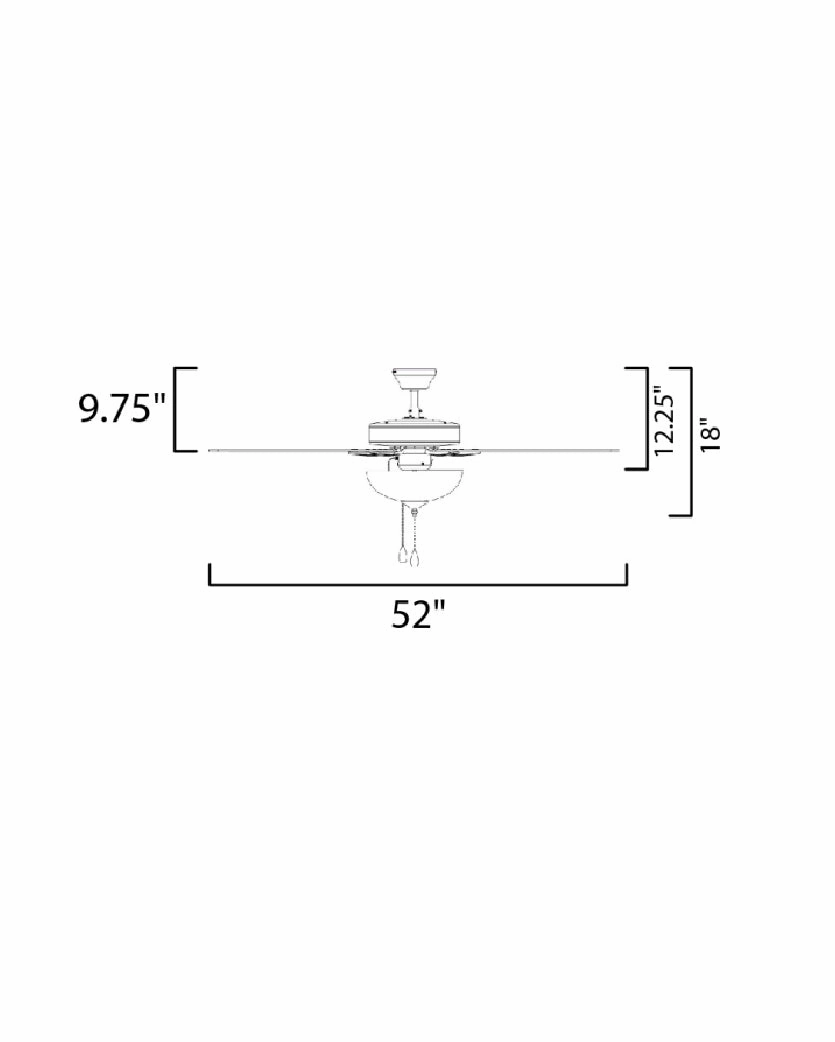 Basic-Max 52"Outdoor Ceiling Fan Oil Rubbed Bronze