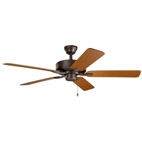 Basics Pro 52"Ceiling Fan Satin Natural Bronze modern medium fans for everyday cooling