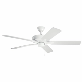 Basics Pro 52"Ceiling Fan White sleek design electric fans for modern homes
