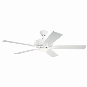 Basics Pro Designer 52"Ceiling Fan Matte White compact medium fans for desks and counters