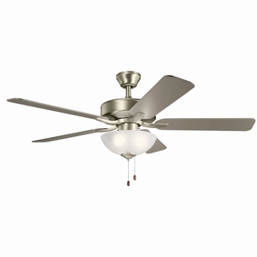 Basics Pro Select 52"Ceiling Fan Brushed Nickel home cooling fans in medium size