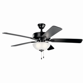 Basics Pro Select 52"Ceiling Fan Satin Black cool breeze fans for quiet operation