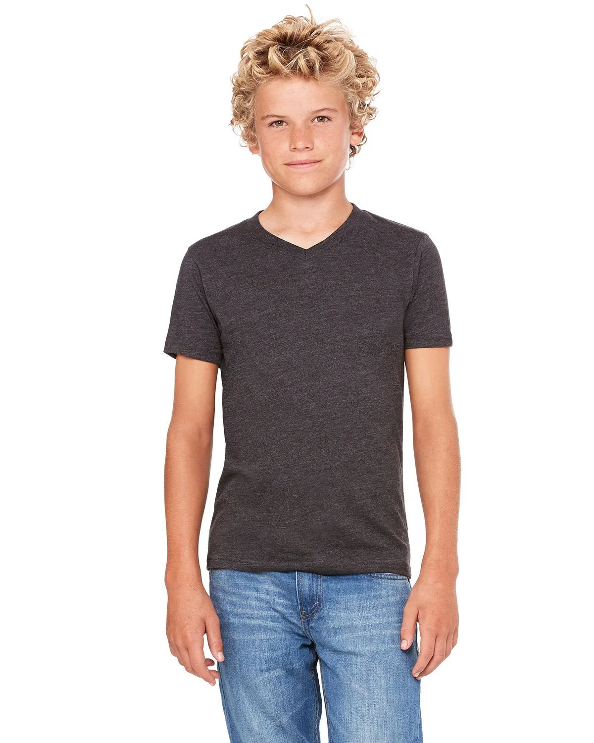 Bella   Canvas 3005Y Youth Jersey Short-Sleeve V-Neck T-Shirt