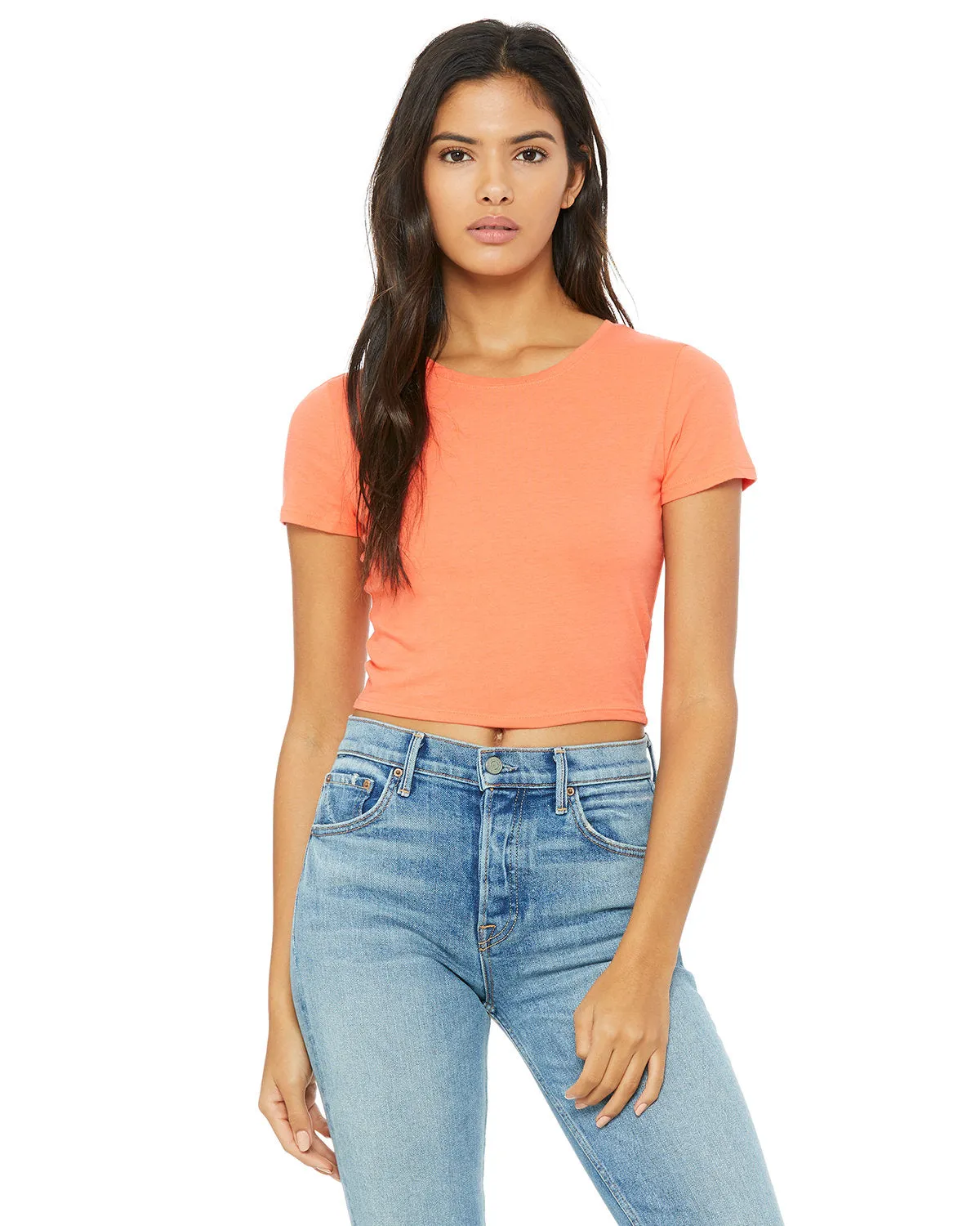 Bella   Canvas 6681 Ladies' Poly-Cotton Crop T-Shirt