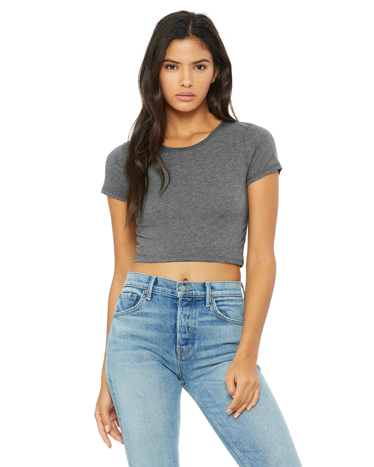 Bella   Canvas 6681 Ladies' Poly-Cotton Crop T-Shirt