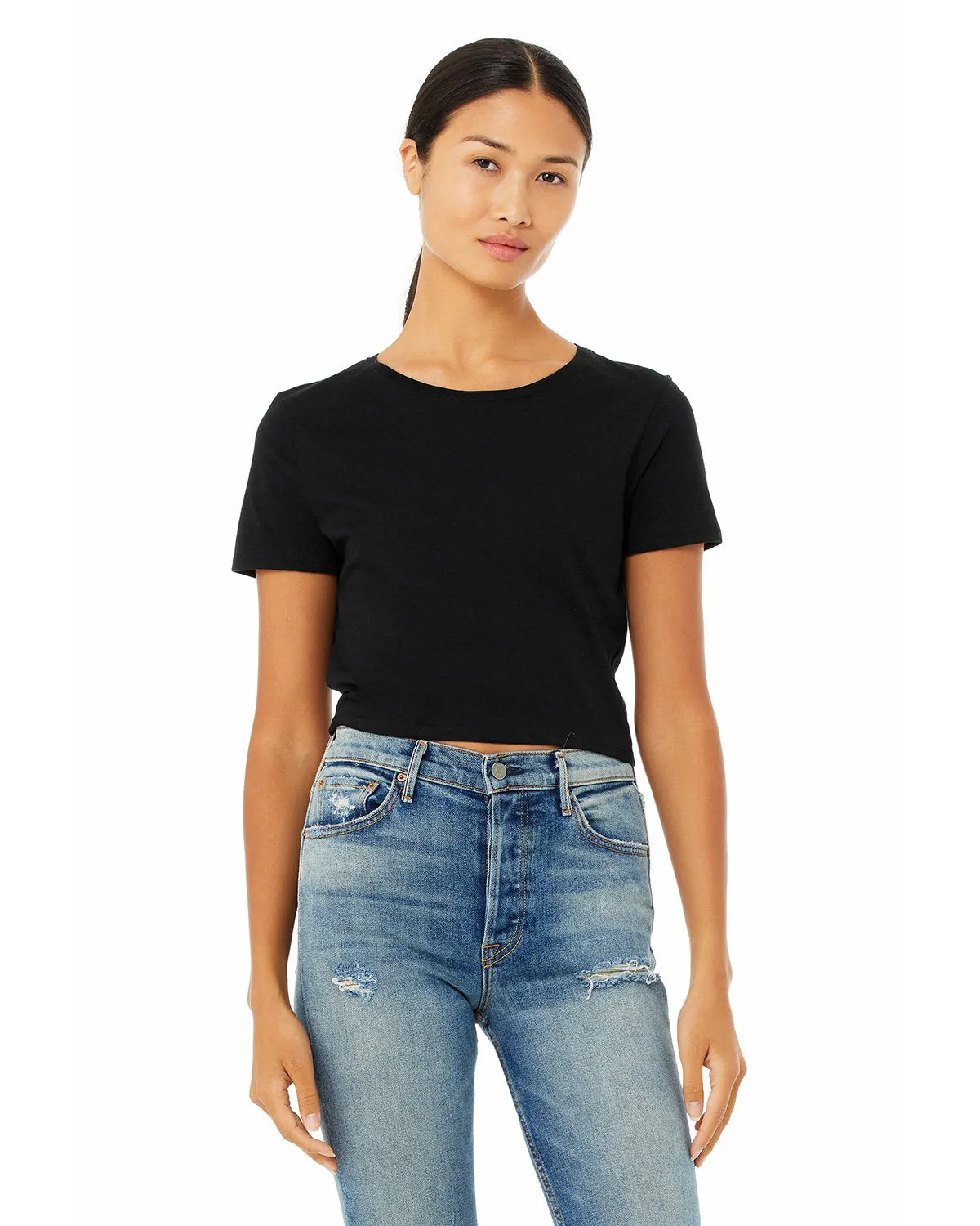 Bella   Canvas 6681 Ladies' Poly-Cotton Crop T-Shirt