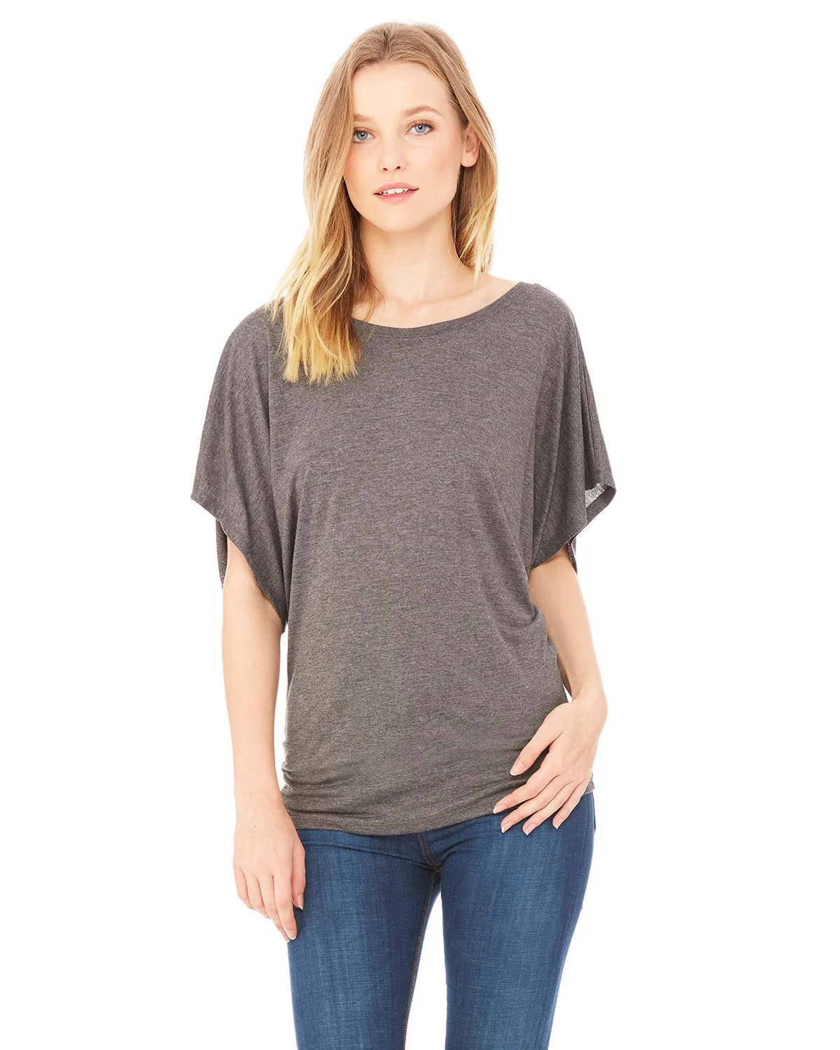 Bella   Canvas 8821 Ladies' Flowy Draped Sleeve Dolman T-Shirt