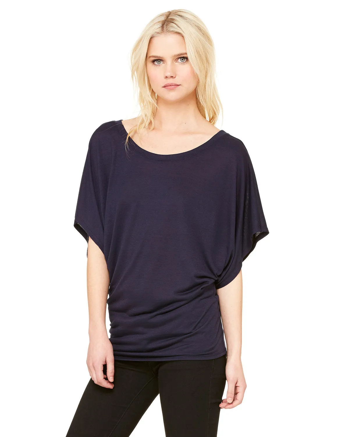 Bella   Canvas 8821 Ladies' Flowy Draped Sleeve Dolman T-Shirt