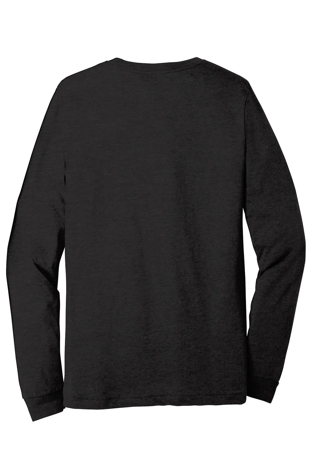 Bella   Canvas Mens CVC Long Sleeve Crewneck T-Shirt - Heather Black