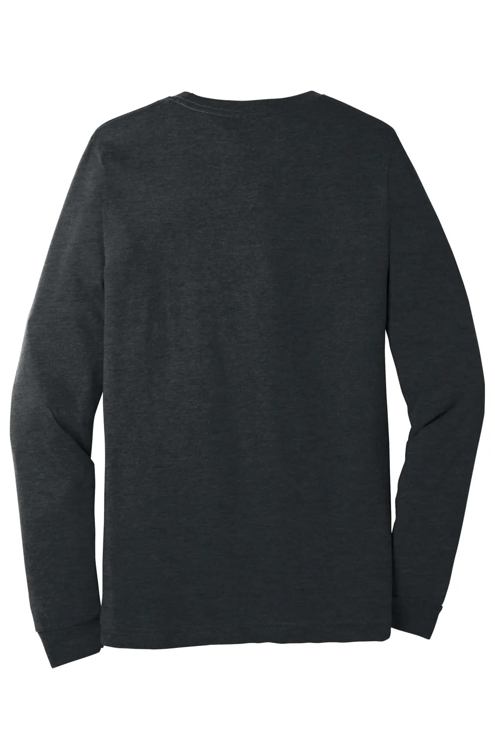 Bella   Canvas Mens CVC Long Sleeve Crewneck T-Shirt - Heather Dark Grey