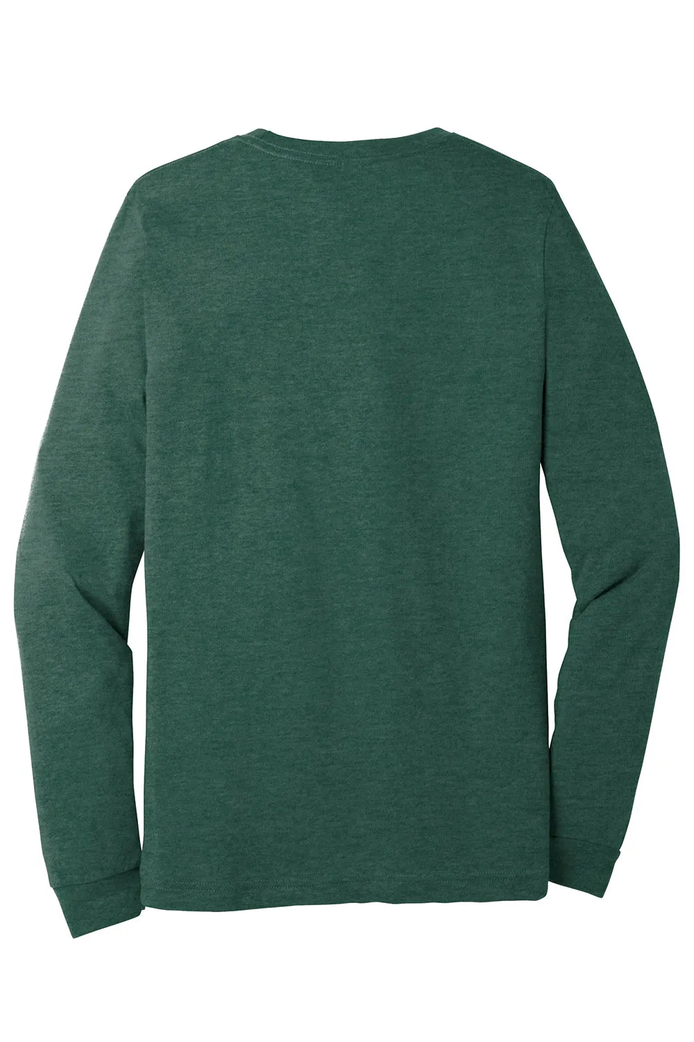 Bella   Canvas Mens CVC Long Sleeve Crewneck T-Shirt - Heather Forest Green