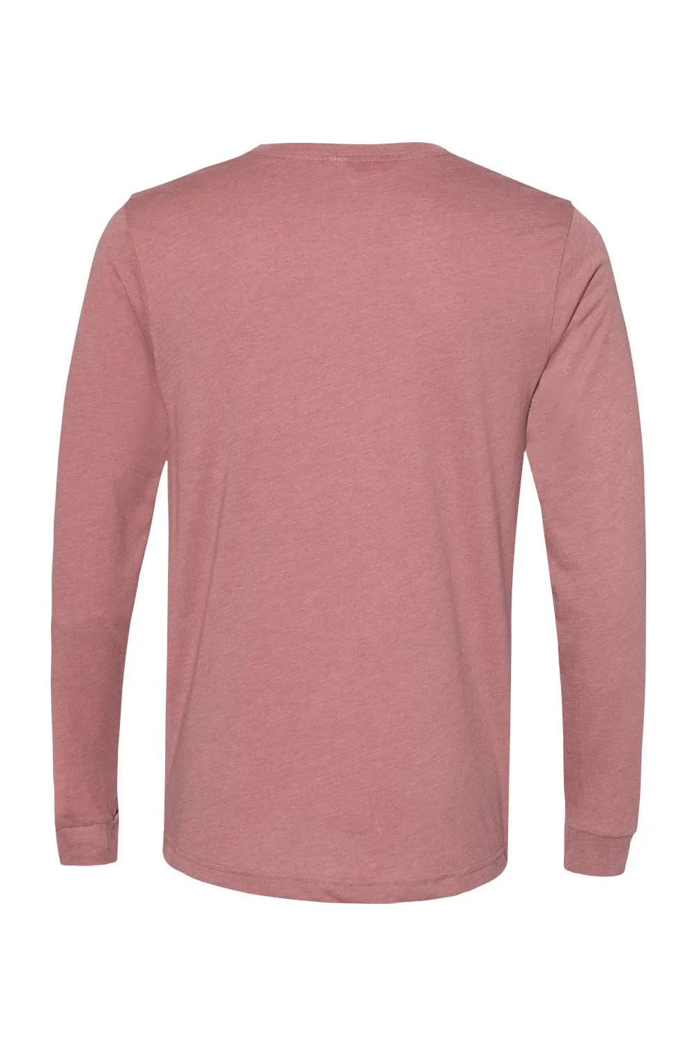 Bella   Canvas Mens CVC Long Sleeve Crewneck T-Shirt - Heather Mauve