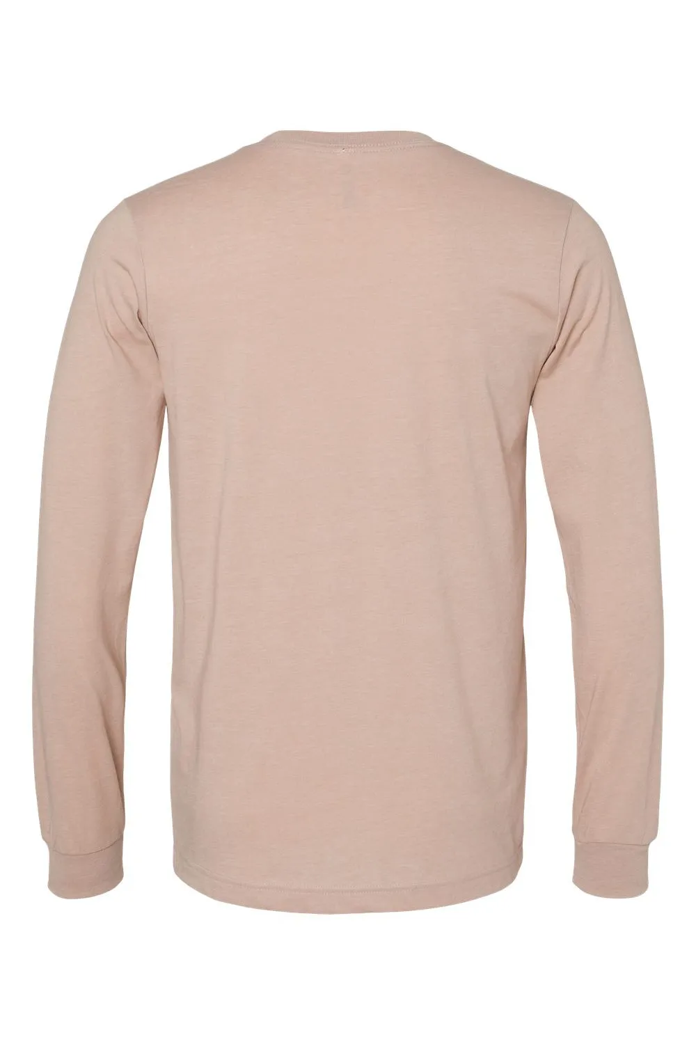 Bella   Canvas Mens CVC Long Sleeve Crewneck T-Shirt - Heather Pink Gravel
