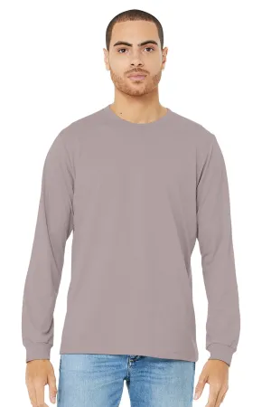 Bella   Canvas Mens CVC Long Sleeve Crewneck T-Shirt - Heather Pink Gravel