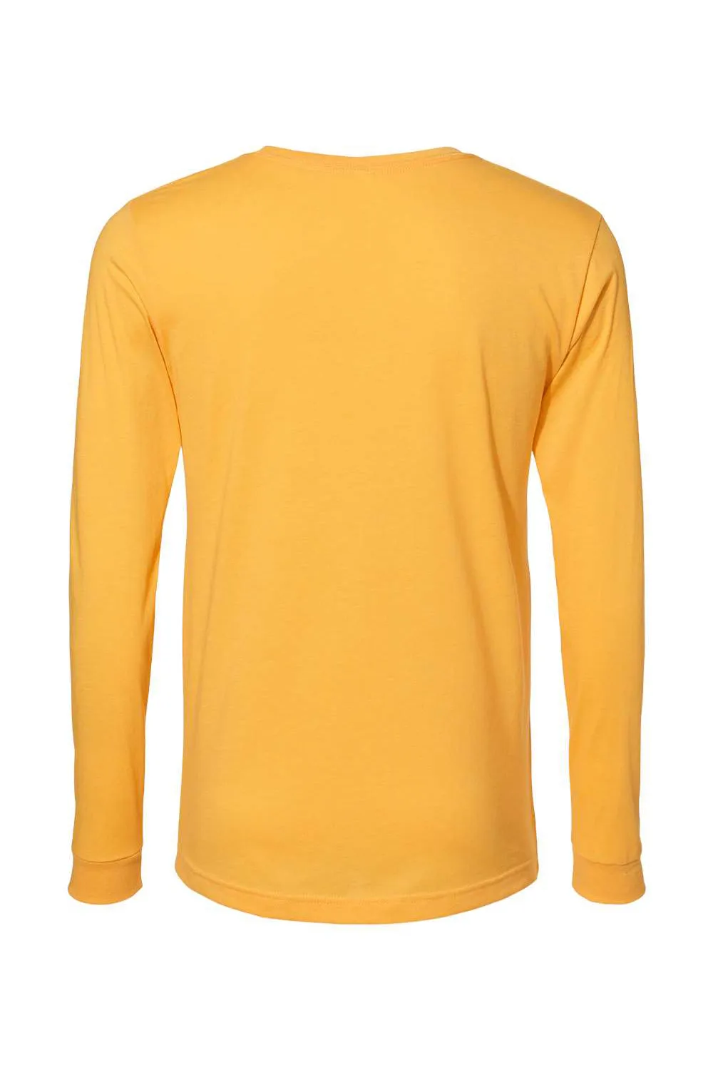 Bella   Canvas Mens CVC Long Sleeve Crewneck T-Shirt - Heather Yellow Gold