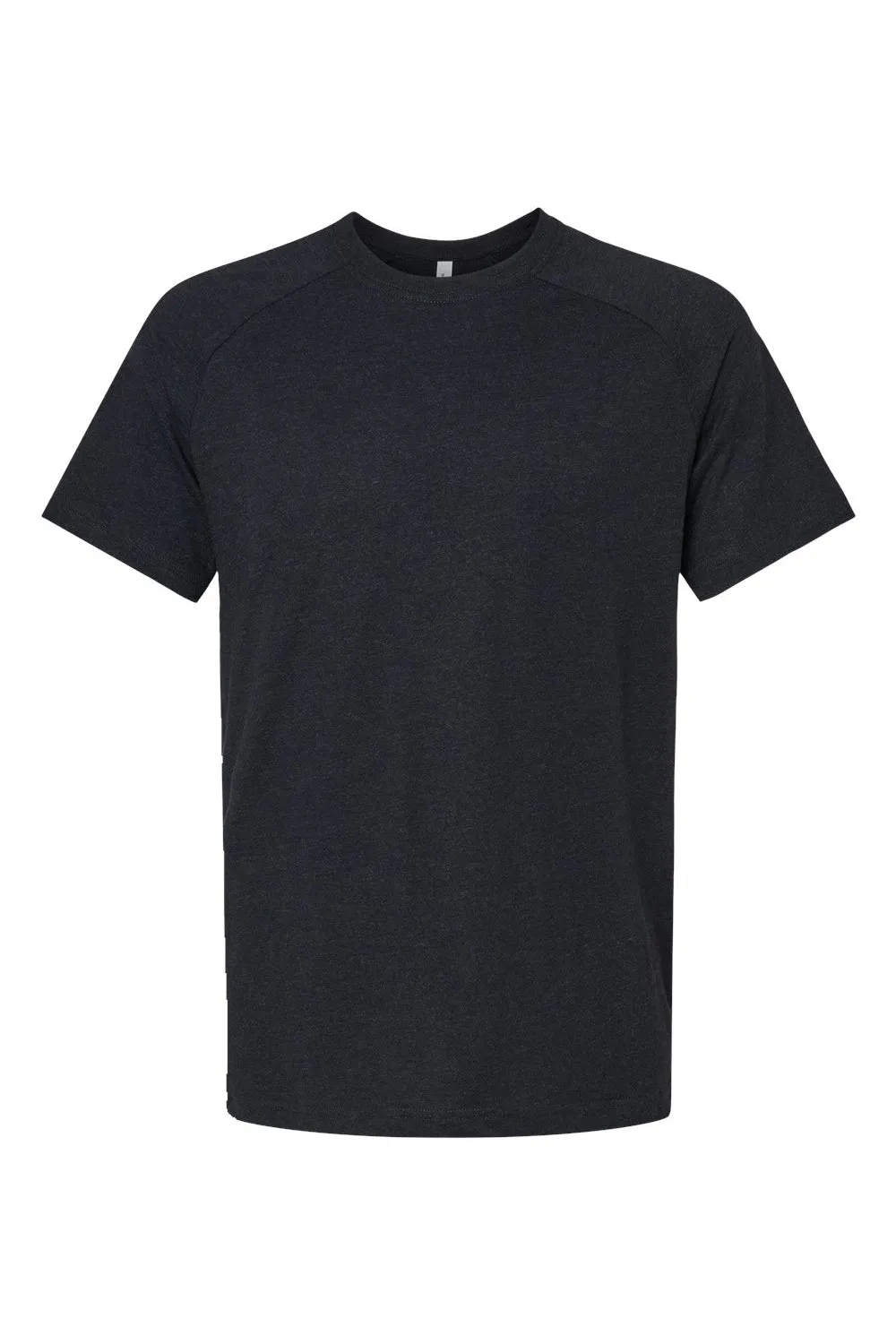 Bella   Canvas Mens CVC Raglan Short Sleeve Crewneck T-Shirt - Heather Black