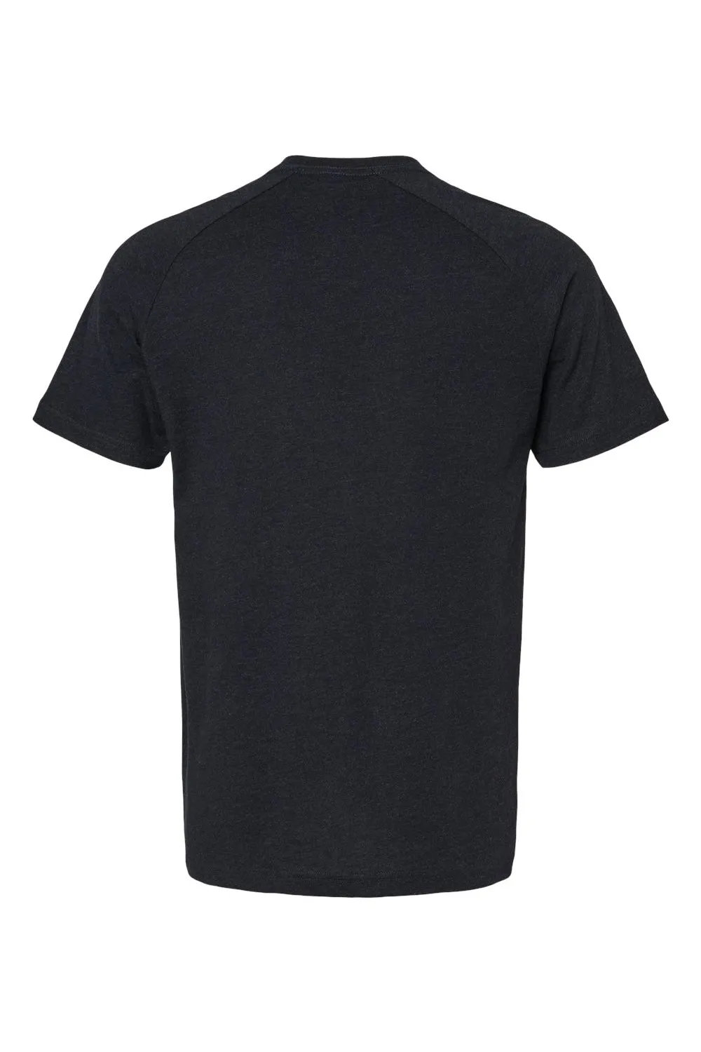 Bella   Canvas Mens CVC Raglan Short Sleeve Crewneck T-Shirt - Heather Black
