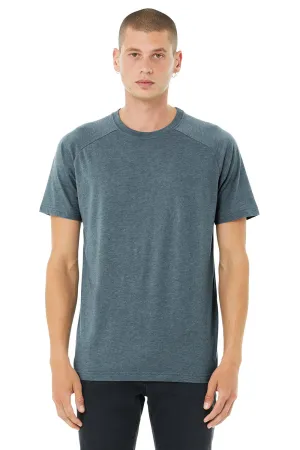 Bella   Canvas Mens CVC Raglan Short Sleeve Crewneck T-Shirt - Heather Slate